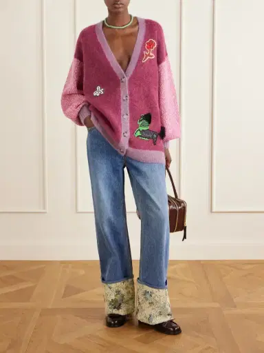 ALÉMAIS Mlak Bead-embellished Mohair, Alpaca And Wool-blend Cardigan | Thumbnail 2 ALÉMAIS Mlak Bead-embellished Mohair, Alpaca And Wool-blend Cardigan | Thumbnail 2
