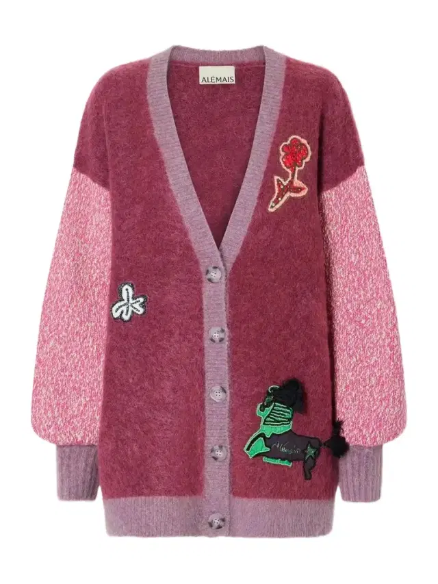 ALÉMAIS Mlak Bead-embellished Mohair, Alpaca And Wool-blend Cardigan