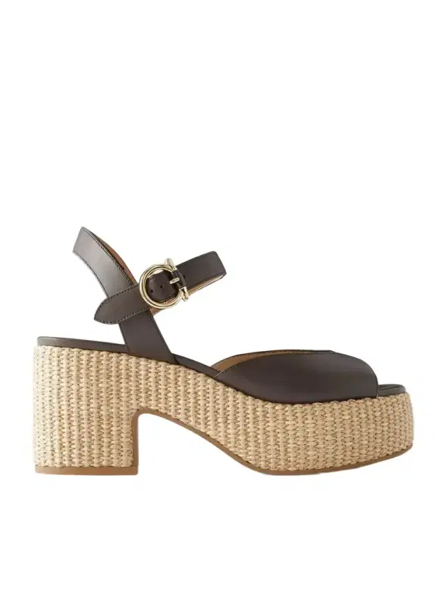 Ferragamo Nerea 90 Leather Platform Sandals