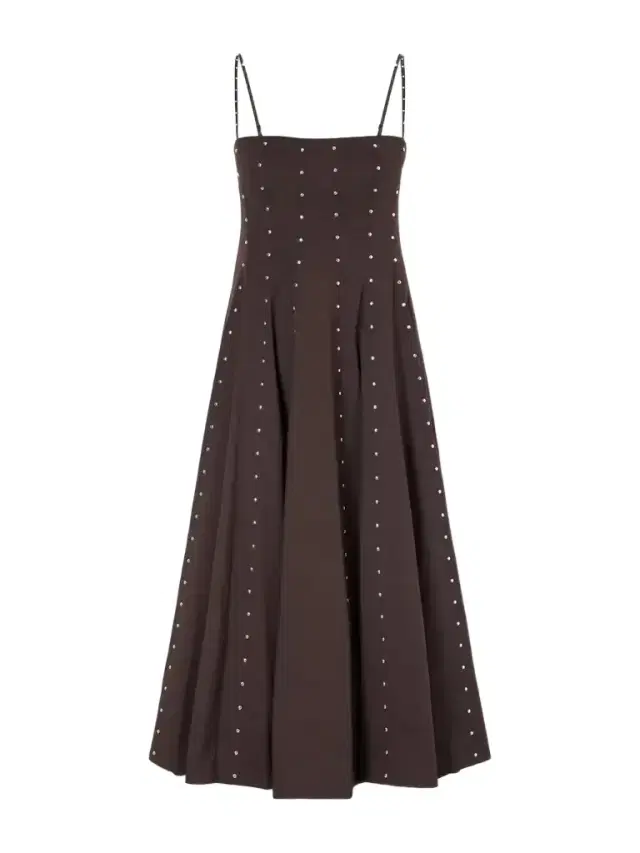 Wylie Embellished Paneled Cotton-blend Poplin Midi Dress