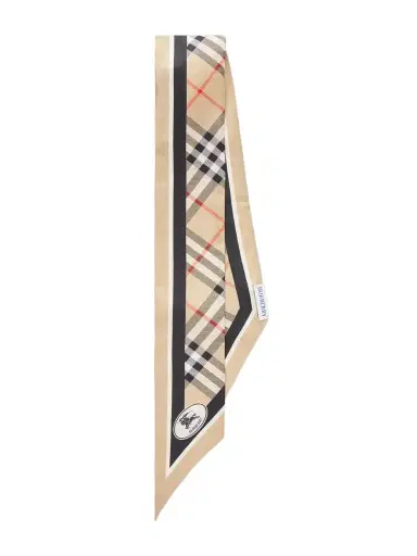 Burberry Checked Silk-twill Scarf | Thumbnail 1