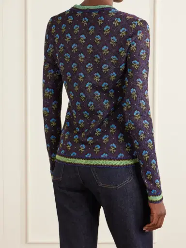 Etro Embroidered Jacquard Cardigan | Thumbnail 4 Etro Embroidered Jacquard Cardigan | Thumbnail 4