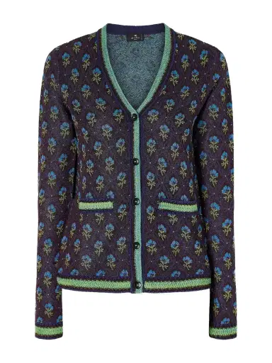 Etro Embroidered Jacquard Cardigan | Thumbnail 1 Etro Embroidered Jacquard Cardigan | Thumbnail 1