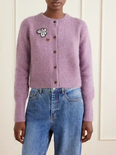 ALÉMAIS Reggie Sequin-embellished Mohair, Alpaca And Wool-blend Cardigan | Thumbnail 3 ALÉMAIS Reggie Sequin-embellished Mohair, Alpaca And Wool-blend Cardigan | Thumbnail 3