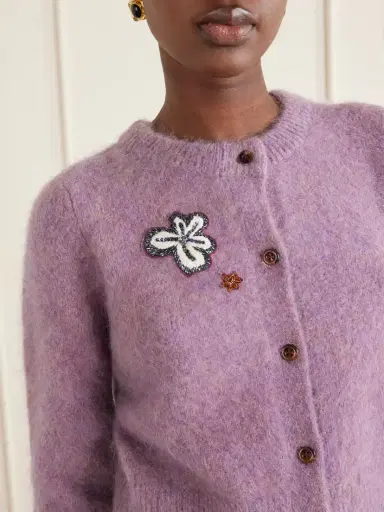 ALÉMAIS Reggie Sequin-embellished Mohair, Alpaca And Wool-blend Cardigan | Thumbnail 5 ALÉMAIS Reggie Sequin-embellished Mohair, Alpaca And Wool-blend Cardigan | Thumbnail 5