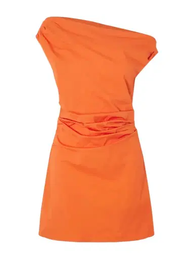 Staud Phare Draped Cotton-blend Poplin Mini Dress | Thumbnail 1 Staud Phare Draped Cotton-blend Poplin Mini Dress | Thumbnail 1