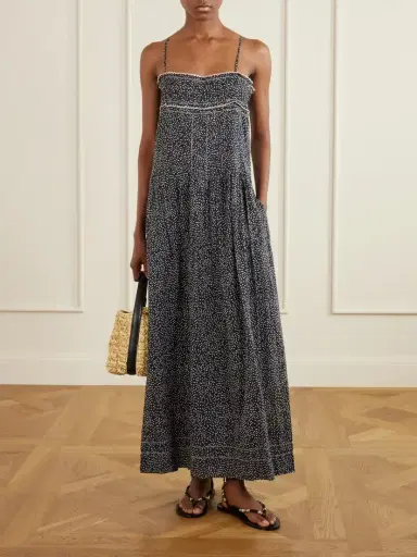 Marant Étoile Demy Printed Cotton Midi Dress | Thumbnail 2 Marant Étoile Demy Printed Cotton Midi Dress | Thumbnail 2