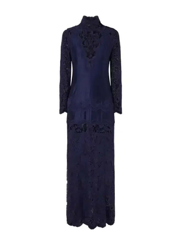 Lace-trimmed Jersey Maxi Dress