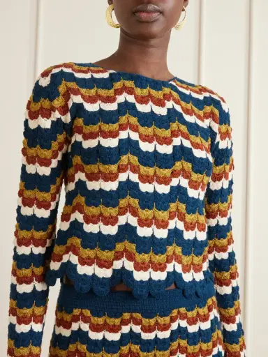 ESCVDO Lucero Crocheted Cotton Blouse | Thumbnail 4