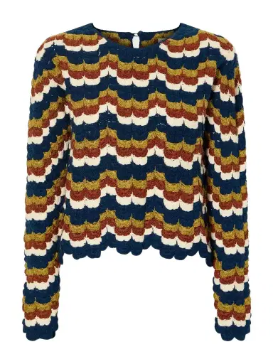 ESCVDO Lucero Crocheted Cotton Blouse | Thumbnail 1