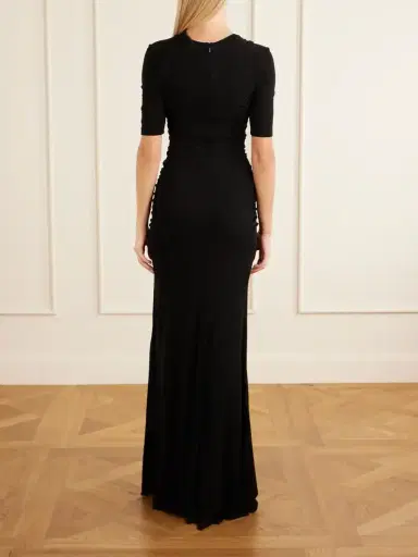 Victoria Beckham Gathered Satin Gown | Thumbnail 3