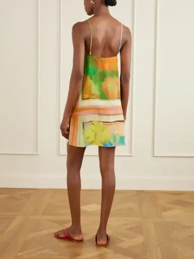 Staud Laura Printed Linen Mini Dress | Thumbnail 3 Staud Laura Printed Linen Mini Dress | Thumbnail 3