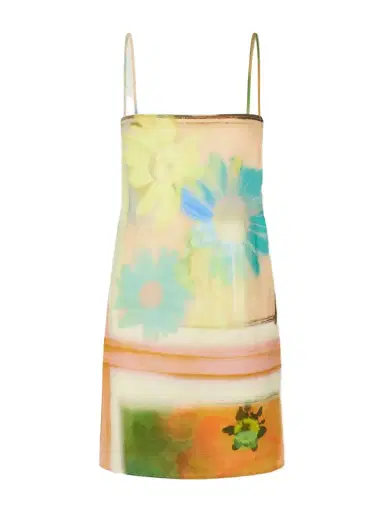 Staud Laura Printed Linen Mini Dress | Thumbnail 1 Staud Laura Printed Linen Mini Dress | Thumbnail 1