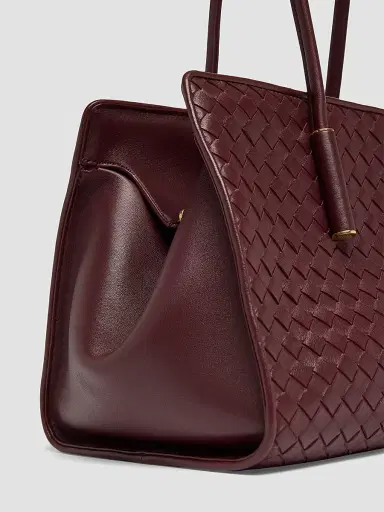 Bottega Veneta Women's Barbara Intrecciato Leather Tote Bag - Deep Mahogan Brass | Thumbnail 6 Bottega Veneta Women's Barbara Intrecciato Leather Tote Bag - Deep Mahogan Brass | Thumbnail 6