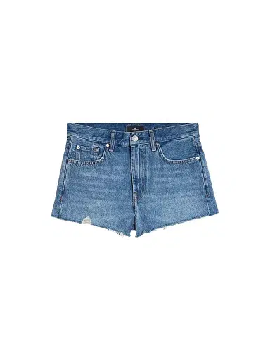7 For All Mankind Women's June Frayed Hem Denim Shorts | Thumbnail 1