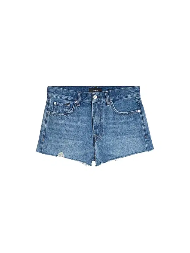 7 For All Mankind Women's June Frayed Hem Denim Shorts - Roundup