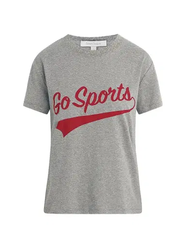 Favorite Daughter Women's The Go Sports Graphic Crewneck T-Shirt - Heather Grey Rouge | Thumbnail 1 Favorite Daughter Women's The Go Sports Graphic Crewneck T-Shirt - Heather Grey Rouge | Thumbnail 1