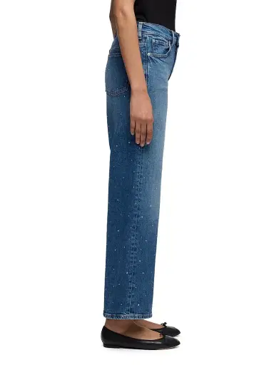 7 For All Mankind Women's Stovepipe Embellished Wide-Leg Jeans | Thumbnail 4 7 For All Mankind Women's Stovepipe Embellished Wide-Leg Jeans | Thumbnail 4