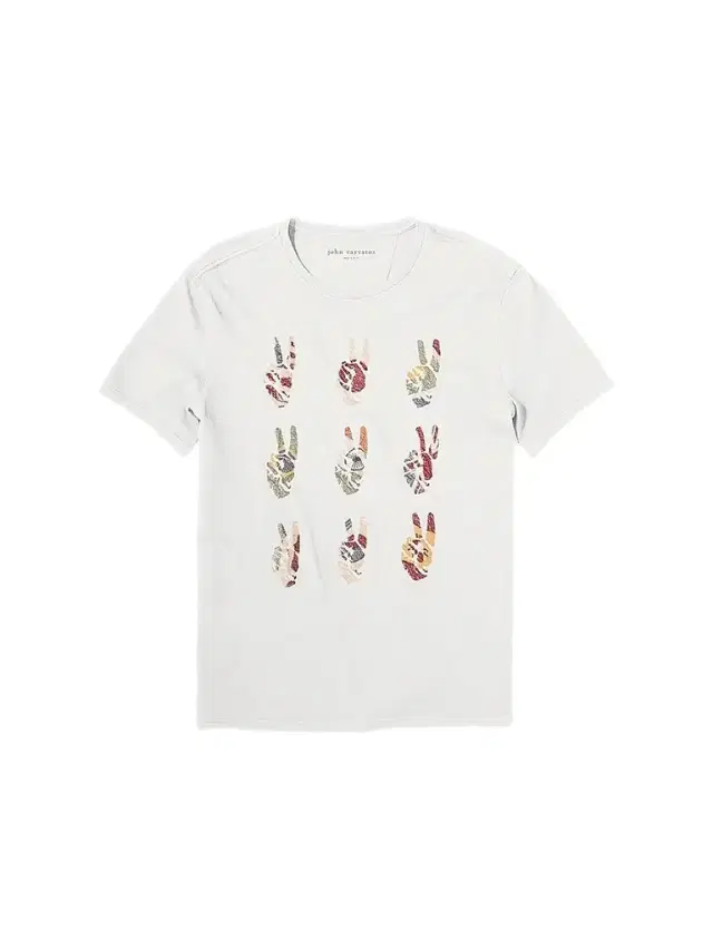 Men's Multi Peace Hand Crewneck T-Shirt - Salt