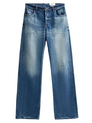 Alexander McQueen Men's Five-Pocket Relaxed-Fit Jeans - Blue Washed - Size 38 | Thumbnail 1 Alexander McQueen Men's Five-Pocket Relaxed-Fit Jeans - Blue Washed - Size 38 | Thumbnail 1