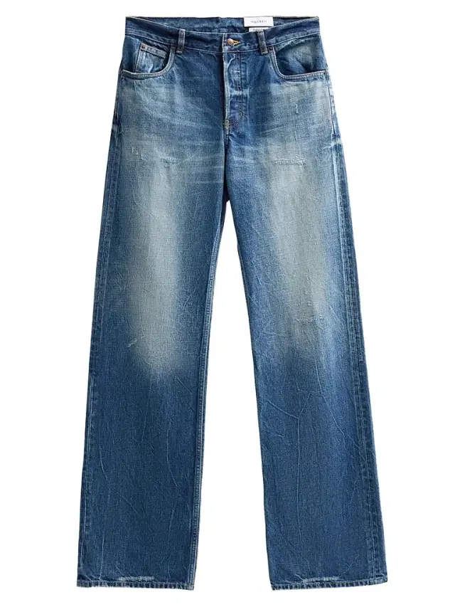 McQueen Men's Five-Pocket Relaxed-Fit Jeans - Blue Washed