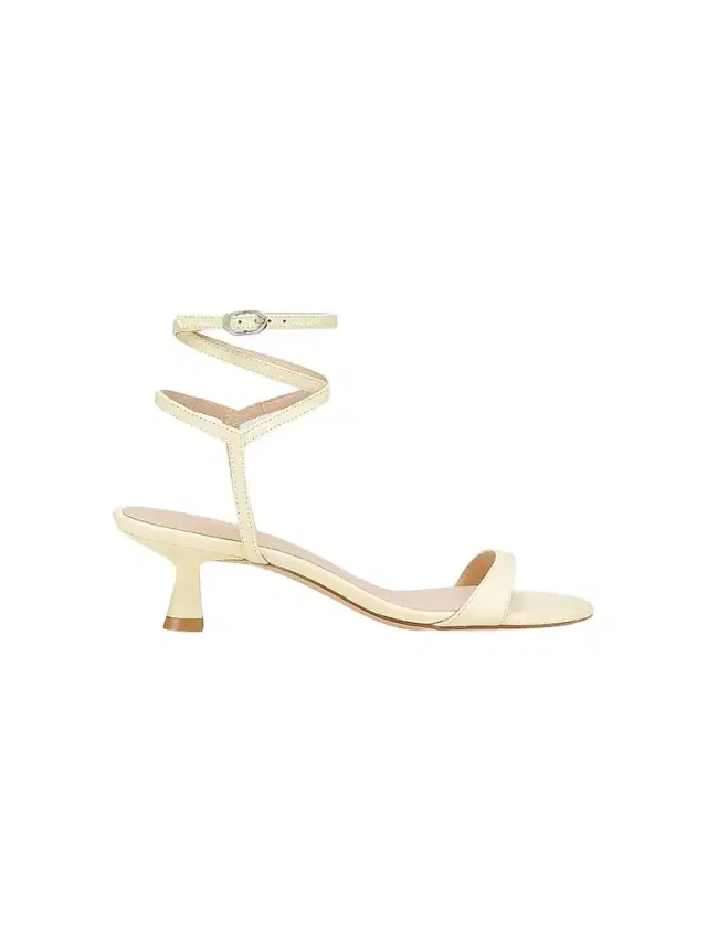 Stuart Weitzman Women's Nudist Wrap 50MM Leather Sandals - Lemon Chiffon