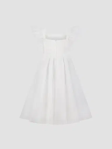 Mac Duggal Little Girl's & Girl's Tulle A-Line Dress - White - Size 14 | Thumbnail 2 Mac Duggal Little Girl's & Girl's Tulle A-Line Dress - White - Size 14 | Thumbnail 2