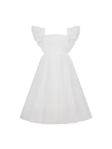 Mac Duggal Little Girl's & Girl's Tulle A-Line Dress - White - Size 14 | Thumbnail 1 Mac Duggal Little Girl's & Girl's Tulle A-Line Dress - White - Size 14 | Thumbnail 1