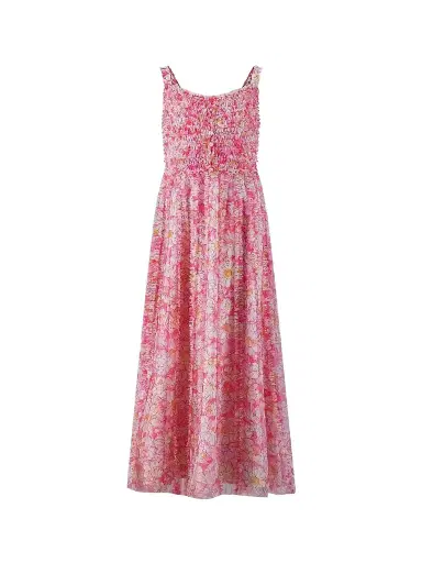 Mac Duggal Little Girl's & Girl's Floral Print Ruffled Dress - Pink Multi - Size 14 | Thumbnail 1