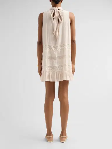 Ramy Brook Women's Samantha Tiered Lace Mini Dress - Bone - Size Large | Thumbnail 3 Ramy Brook Women's Samantha Tiered Lace Mini Dress - Bone - Size Large | Thumbnail 3