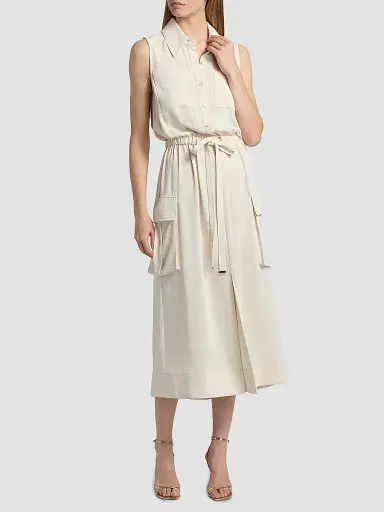 Ramy Brook Women's Payton Drawstring-Waist Sleeveless Midi-Dress - Bone - Size XL | Thumbnail 2 Ramy Brook Women's Payton Drawstring-Waist Sleeveless Midi-Dress - Bone - Size XL | Thumbnail 2