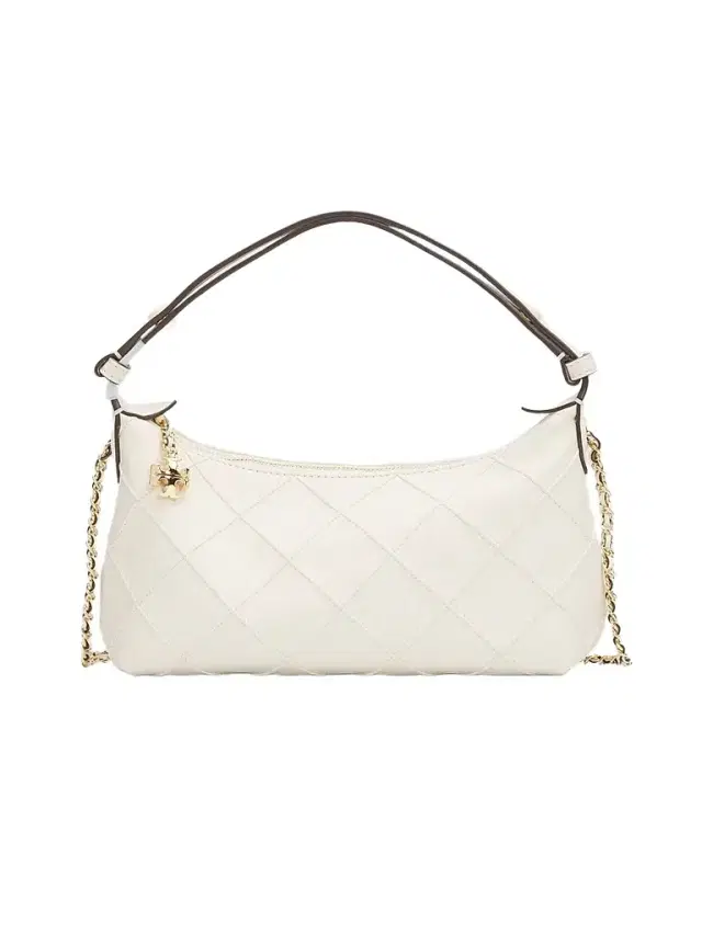 Women's Fleming Quilted Leather Pochette - Light Cream