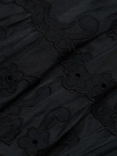 Ramy Brook Women's Imogen Embroidered Midi Dress - Black Embroidery - Size XL | Thumbnail 7