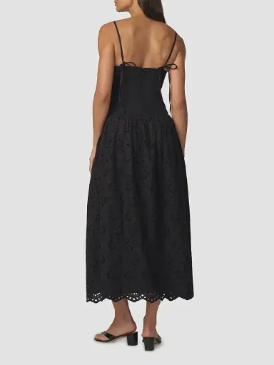 Joe's Jeans Women's The Mara Cotton Maxi Dress - Black - Size XS | Thumbnail 3