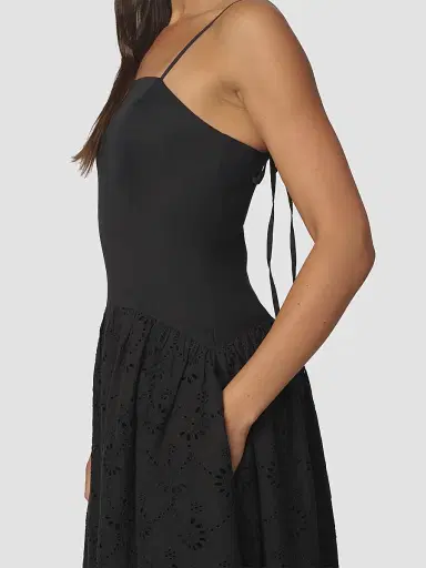 Joe's Jeans Women's The Mara Cotton Maxi Dress - Black - Size XS | Thumbnail 5