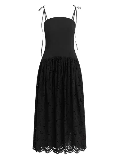Joe's Jeans Women's The Mara Cotton Maxi Dress - Black - Size XS | Thumbnail 1