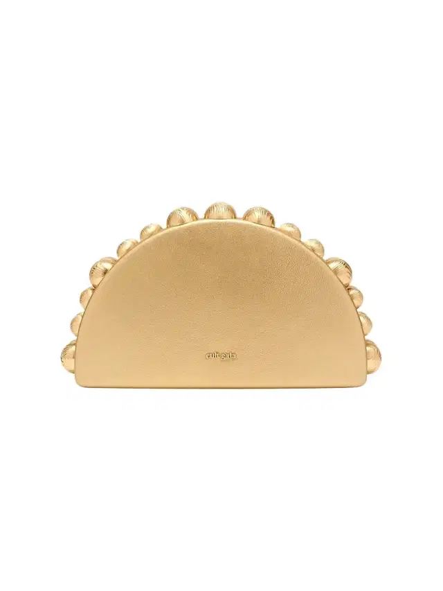 Cult Gaia Women's Gili Metallic Leather Clutch - Brass
