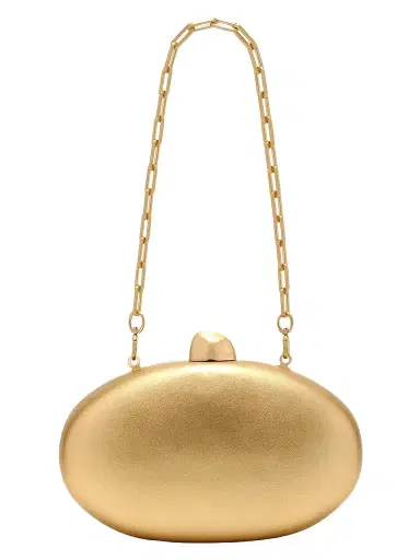 Cult Gaia Women's Eviana Hard-Case Metallic Leather Clutch - Brass | Thumbnail 1 Cult Gaia Women's Eviana Hard-Case Metallic Leather Clutch - Brass | Thumbnail 1