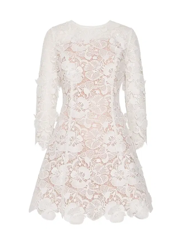 Women's Emmie Lace Minidress - Off White
