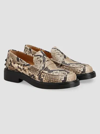 Tod's Women's Snakeskin-Print Leather Penny Loafers | Thumbnail 4 Tod's Women's Snakeskin-Print Leather Penny Loafers | Thumbnail 4