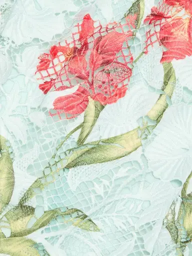 Oscar de la Renta Women's Floral Print Lace Minidress | Thumbnail 7