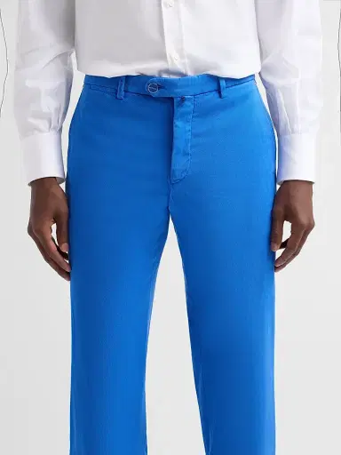 Kiton Men's Stretch Tapered Leg Flat-Front Trousers | Thumbnail 5 Kiton Men's Stretch Tapered Leg Flat-Front Trousers | Thumbnail 5