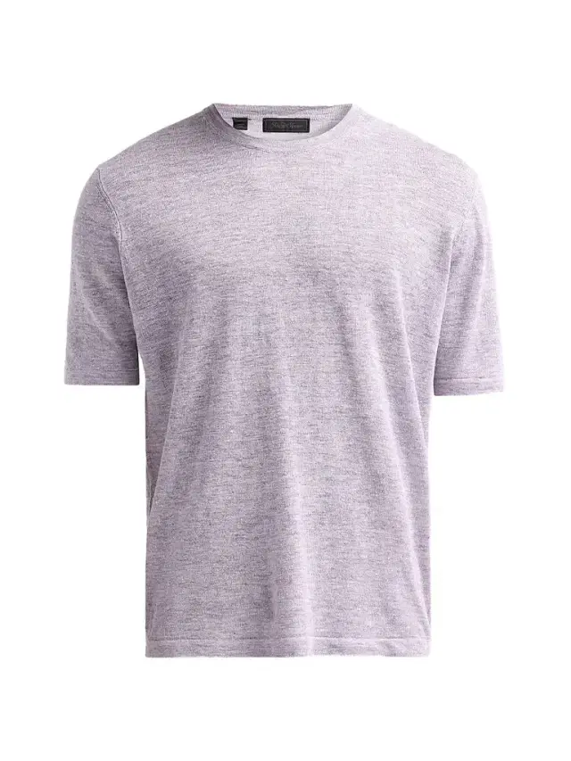 Saks Fifth Avenue Men's Linen Crewneck T-Shirt - Lilac