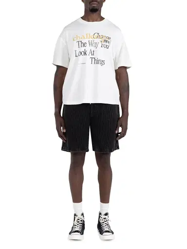 Honor The Gift Men's Textured Cotton Denim Bermuda Shorts - Black | Thumbnail 2