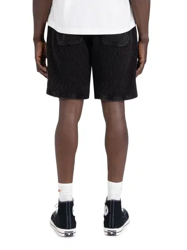 Honor The Gift Men's Textured Cotton Denim Bermuda Shorts - Black | Thumbnail 3
