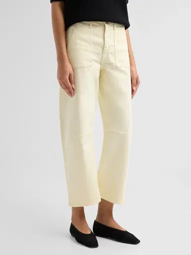 Co Women's Utility Twill Mid-Rise Pants - Camel - Size 12 | Thumbnail 4 Co Women's Utility Twill Mid-Rise Pants - Camel - Size 12 | Thumbnail 4