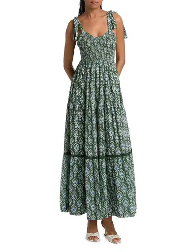 Ro's Garden Women's Reece Floral Maxi Dress - Green Indra - Size XL | Thumbnail 3