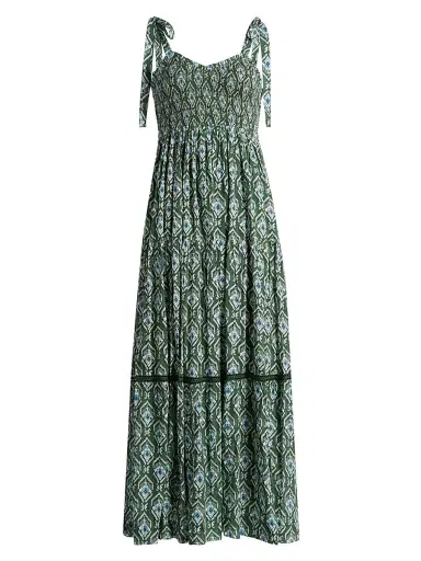 Ro's Garden Women's Reece Floral Maxi Dress - Green Indra - Size XL | Thumbnail 1
