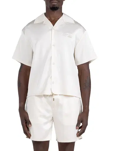 Honor The Gift Men's Logo Satin Camp Shirt - Sand - Size XXL | Thumbnail 1 Honor The Gift Men's Logo Satin Camp Shirt - Sand - Size XXL | Thumbnail 1