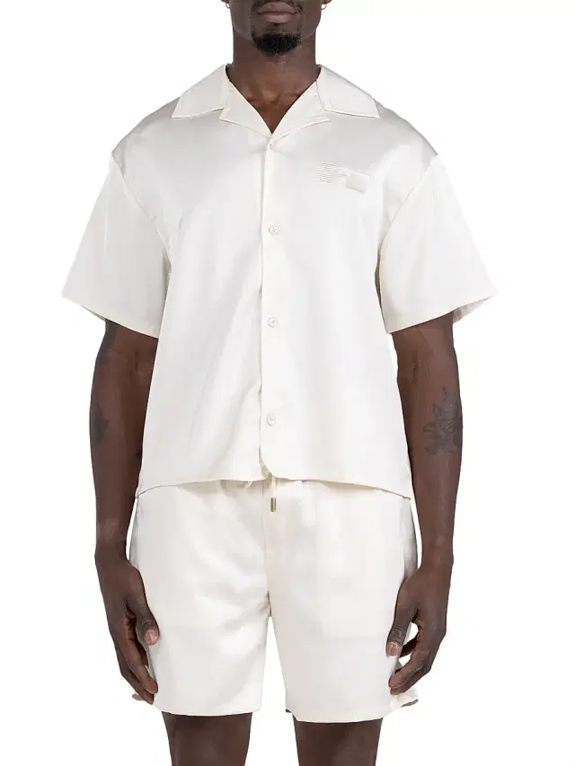Honor The Gift Men's Logo Satin Camp Shirt - Sand